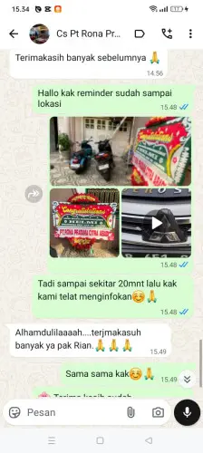 Testimonial Papan Bunga sindangmulya